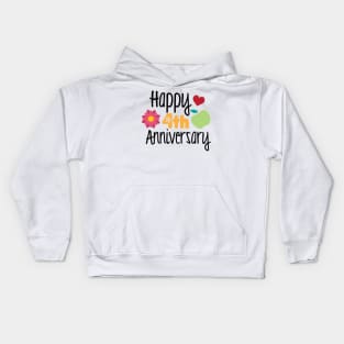 Happy 4th Anniversary Kids Hoodie